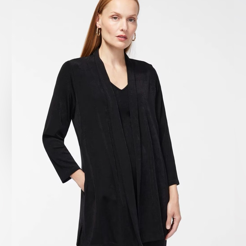 Chico's Black Open Front Cardigan